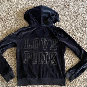 PINK Velour Zip Up
